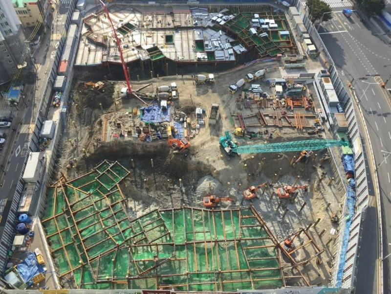 부산 해운대 중동 주상복합사업 중 토공사